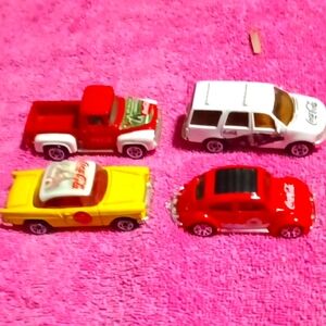 1968 Matchbox Toy Car Set - Red, White, Yellow